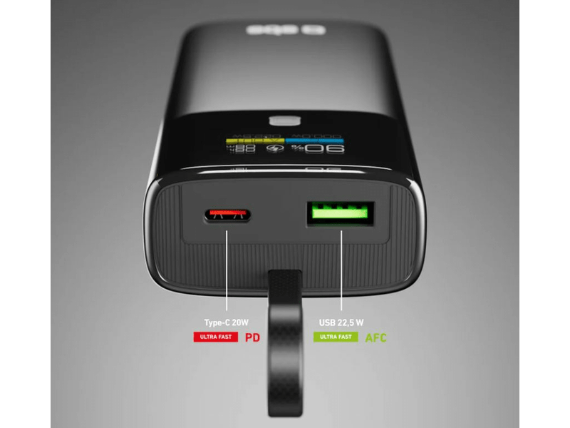 SBS Powerbank 10000mAh 20W +kábel fekete