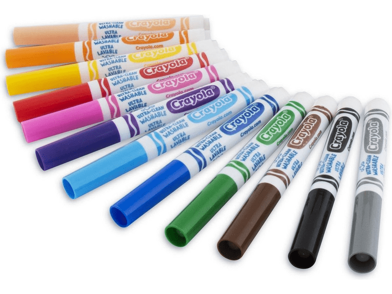 Crayola Lemosható, tompahegyű filctoll készlet, 12 db