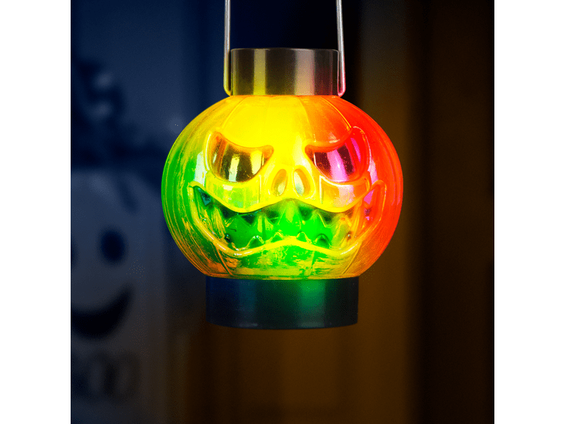Halloween LED lámpa tök narancs/fekete