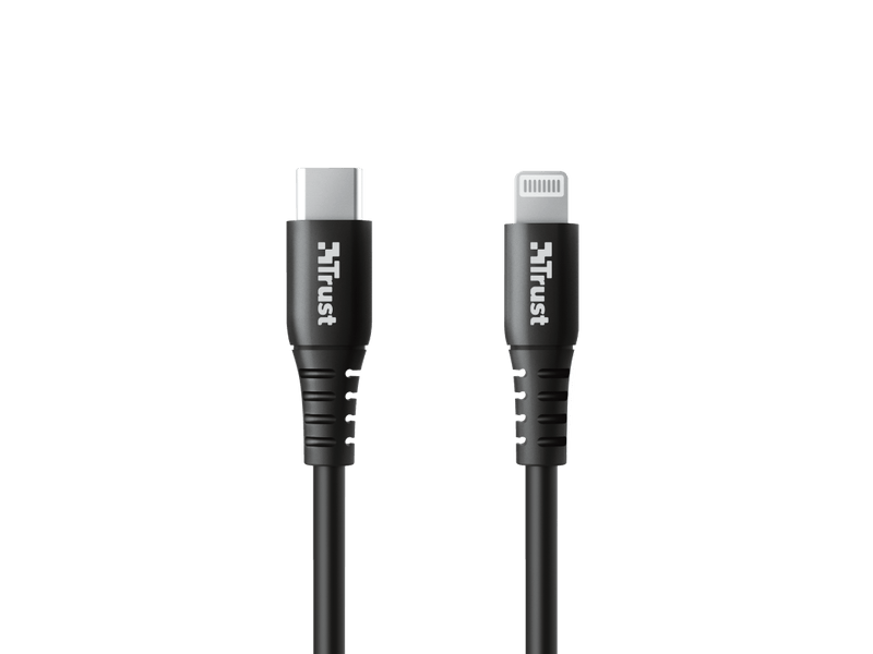 Trust Ndura USB-C-lightning kábel 1m fek