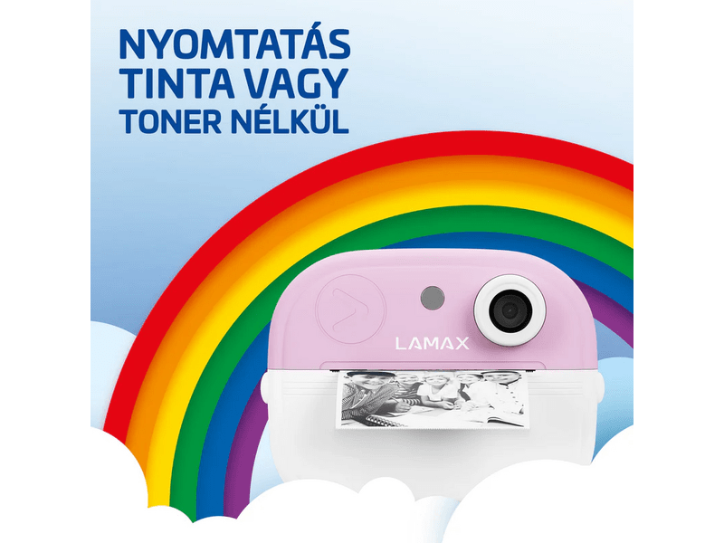 LAMAX InstaKid2 Play Gyerekkamera, rózsaszín