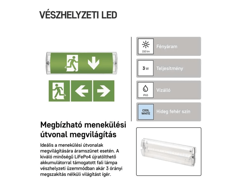 EMOS ZN1110 LED vészvilágító lámpatest