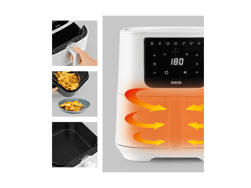 N8werk DS05752 Forrólevegős sütő, fehér