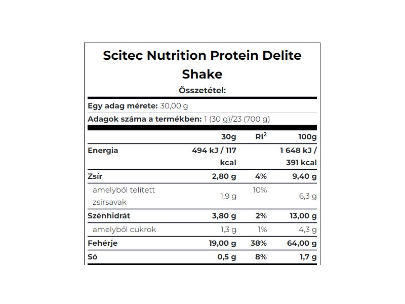 Scitec Protein Delite Shake, 700 g, eper-fehércsoki