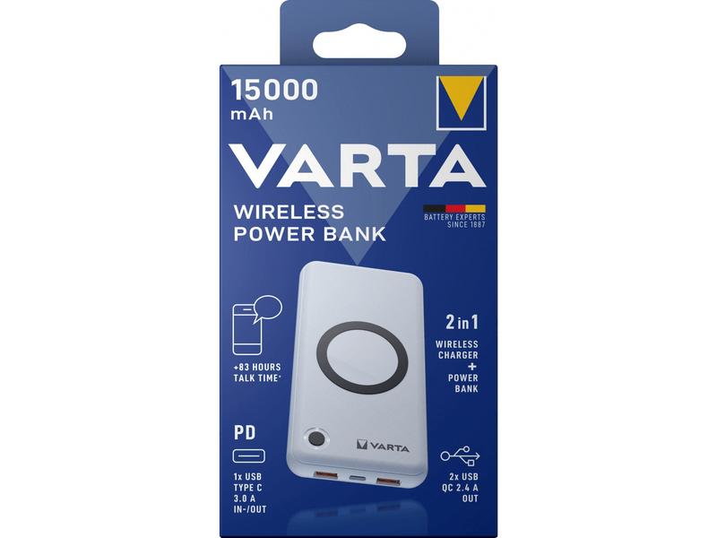Varta Wireless Powerbank punjač, 15.000mAh (57908101111)