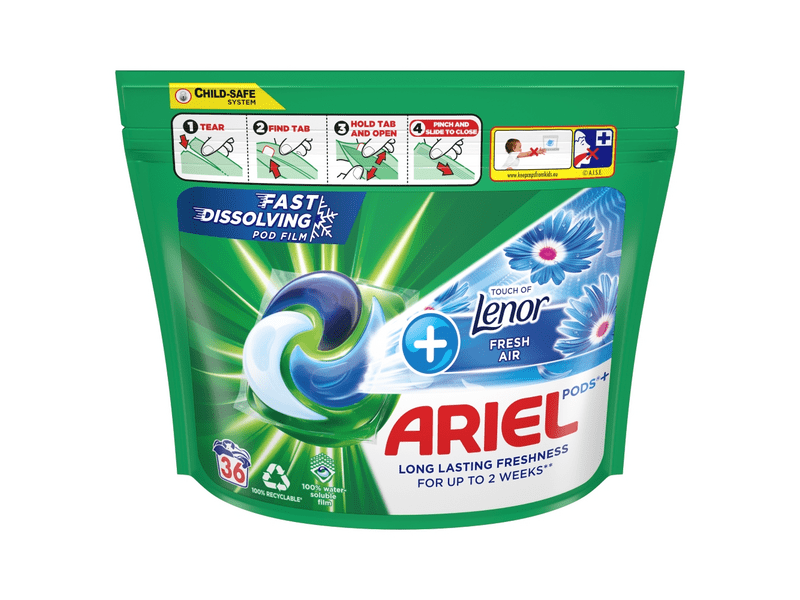 Ariel All-in-1 PODS +Touch of Lenor Fresh Air Mosókapszula, 36 db
