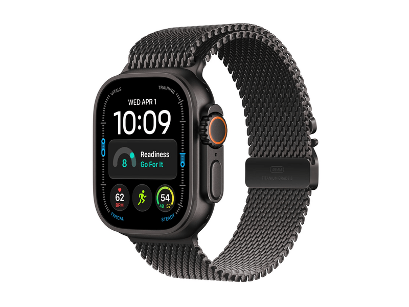 Apple Watch Ultra 4, Fekete titán tok, Fekete titán milánói szíj, L (MJAX4QH/A)