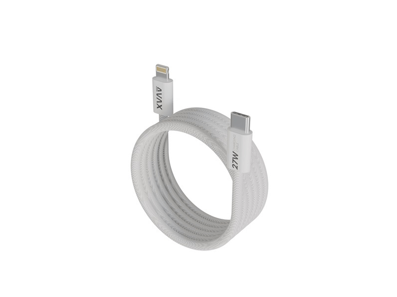 Avax CB611W Magnety 27W USB-C - Lightning gyorstöltő kábel, 1 m