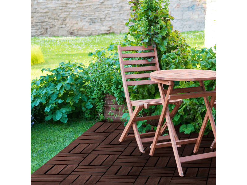 Garden of Eden 11540B Fa padlóburkolat, sötétbarna