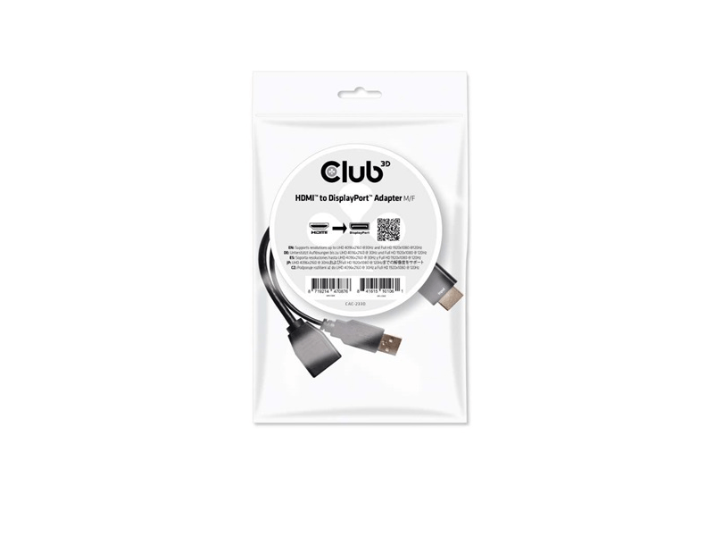 Club 3D CAC-2330 HDMI-DisplayPort Adapter