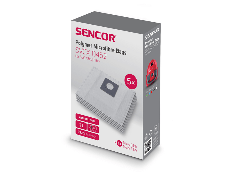 Sencor SVCX 0452 Mikroszálas porszívózsák, 5 db