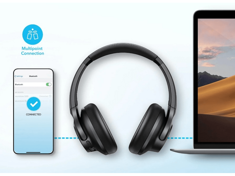 Anker Soundcore Q20i Bluetooth fejhallgató, fekete (A3004G11)