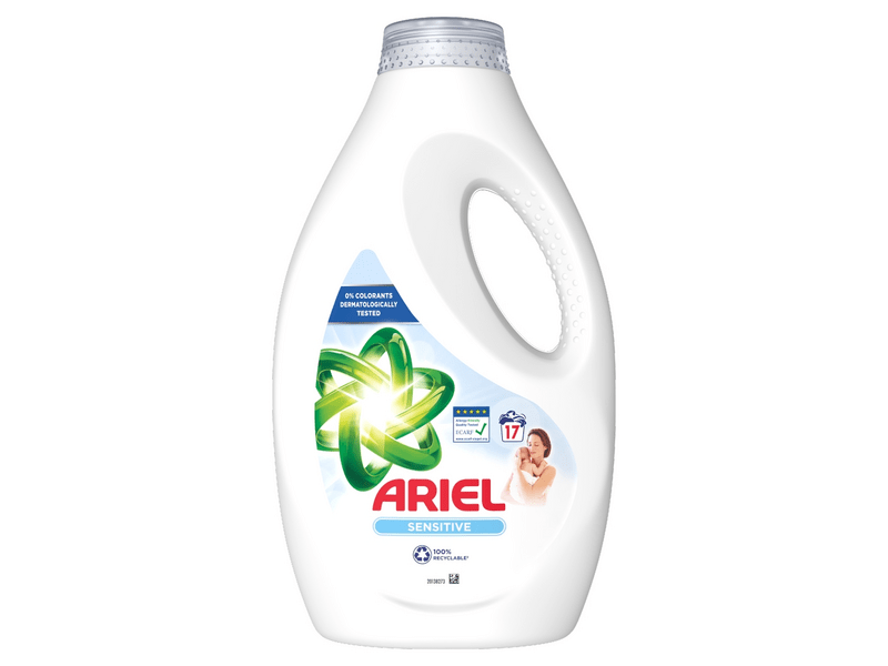 Ariel Sensitive Skin Folyékony Mosószer 17 mosáshoz, 850 ml