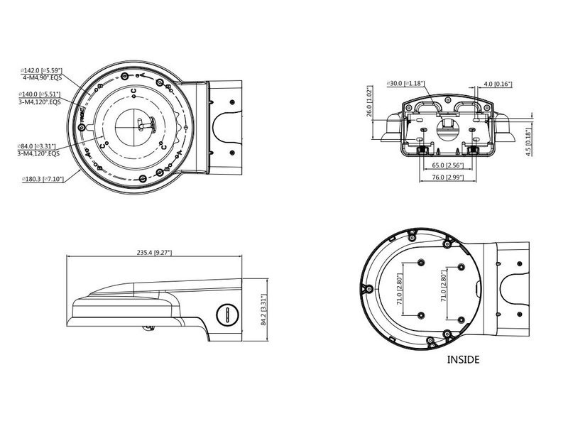 Dahua PFB211W Fali tartókonzol, alumínium