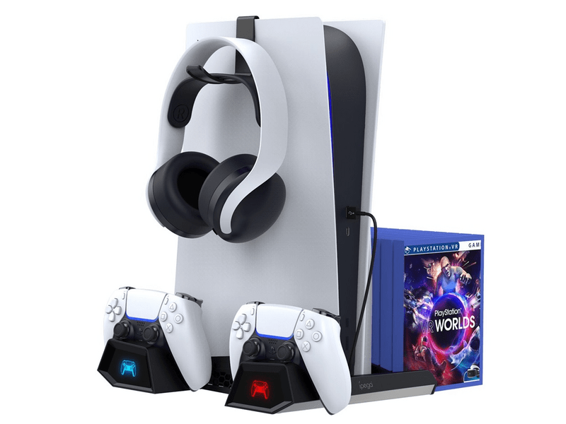 iPega PG-5023 PlayStation 5 asztali tartó/hűtő, fekete