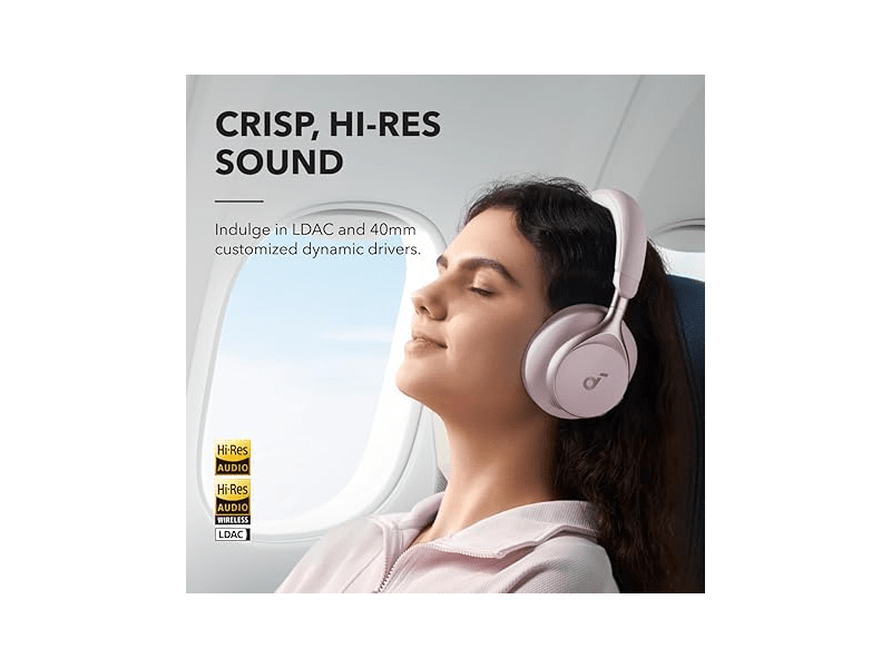 Anker Soundcore Space One Bluetooth fejhallgató, rózsaszín (A3035G51)