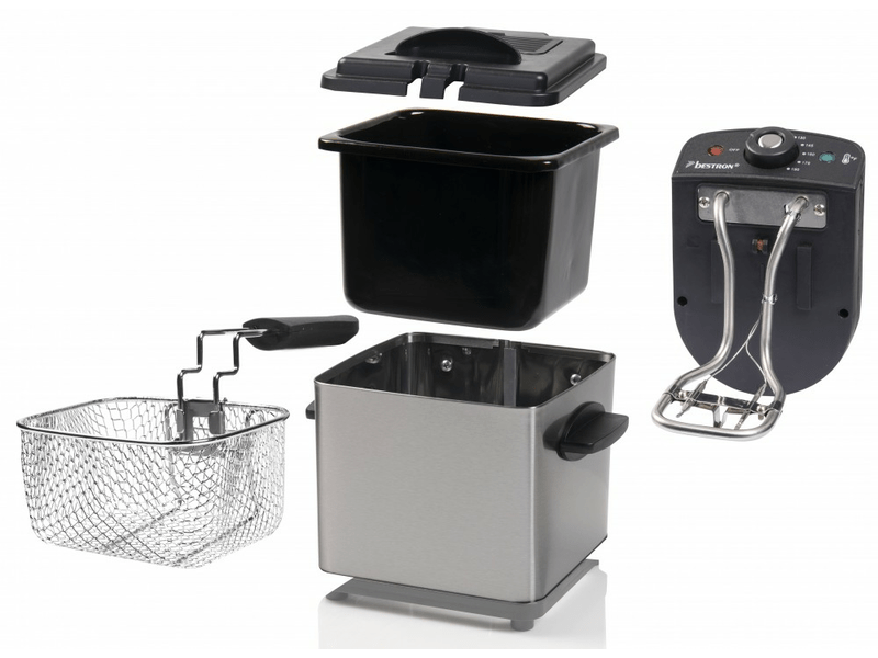Mini olajsütő hideg zónával, 1000W, inox