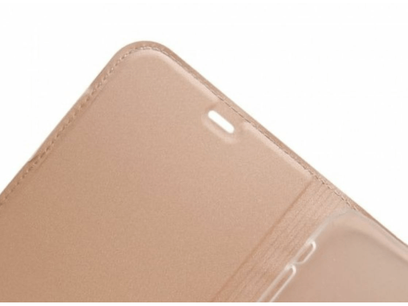 Cellect Poco M5s Oldalra nyíló tok, rózsaarany