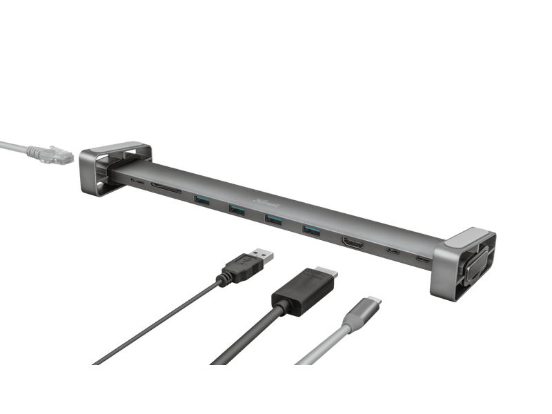 Trust Dalyx Aluminium 10-in-1 USB-C Multi-port dokkoló (23417)