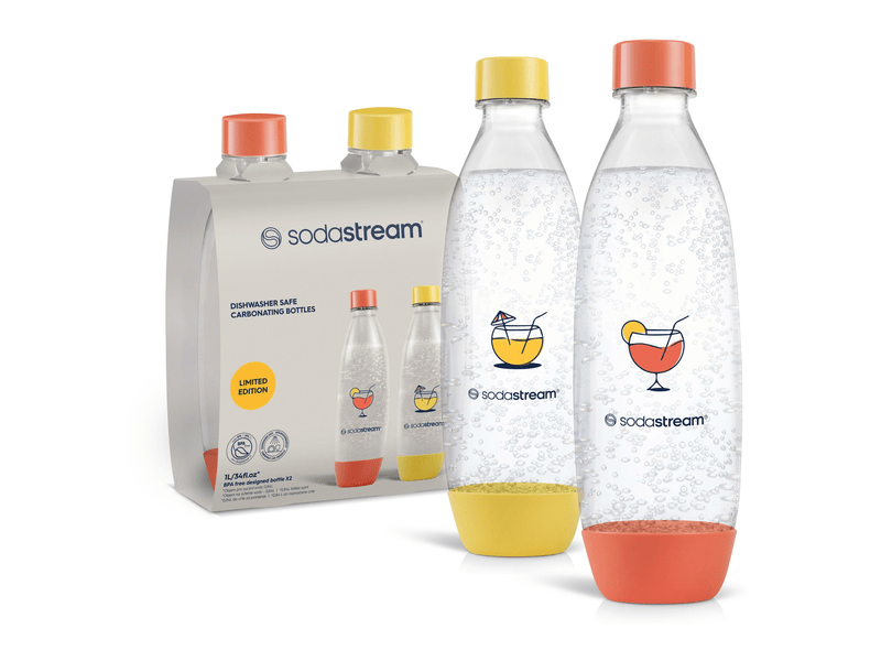 SodaStream Fuse Orange/Yellow 1L-es palack, 2 db