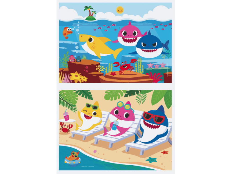 Clementoni Baby shark Puzzle, 2 x 20 db (24777)