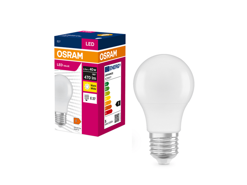 Osram Value A40 4.9 W 2700K E27 LED izzó