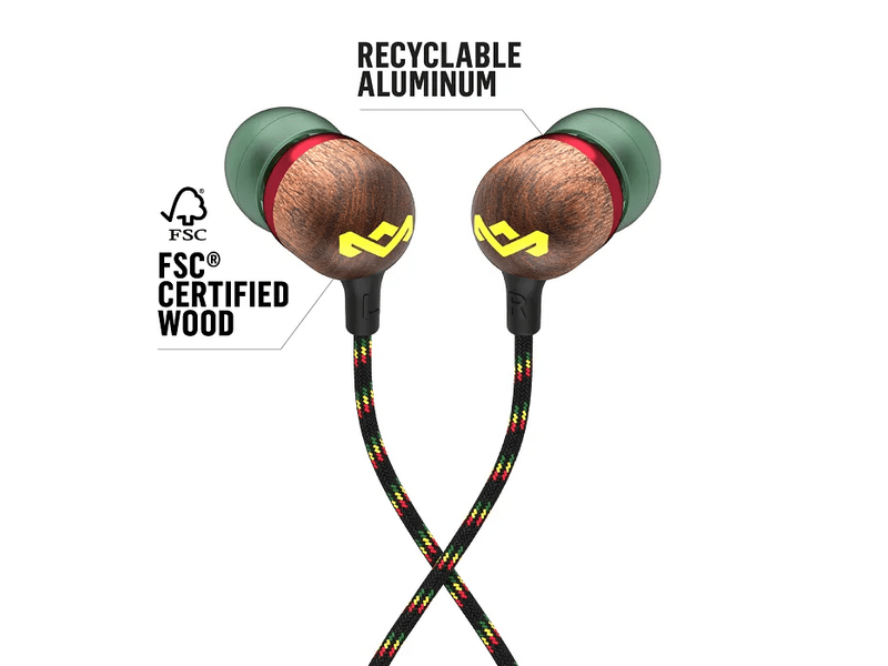 Marley Smile Jamaica Rasta Vezetékes fülhallgató (EM-JE041-RA)