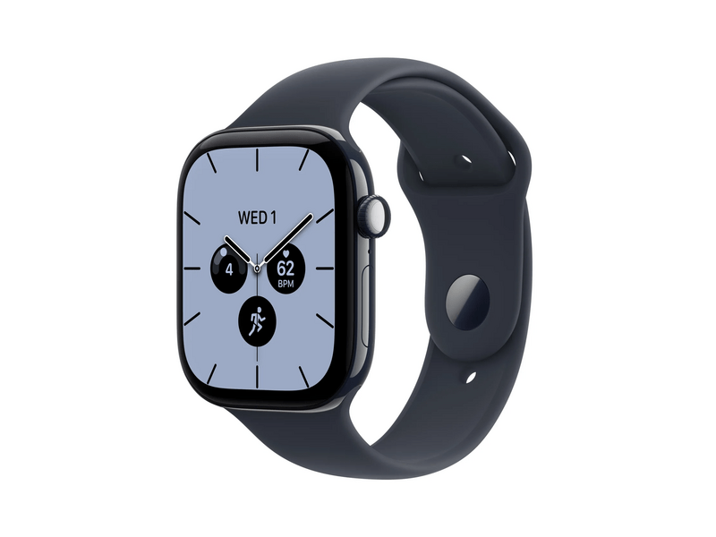 Apple Watch Series 12 GPS+Cellular, 46 mm éjszakakék kerámia tok, tengerészkék sportszíj, M/L (MJH44MP/A)