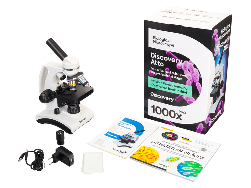 Levenhuk Discovery Atto Polar mikroszkóp és könyv (79223)