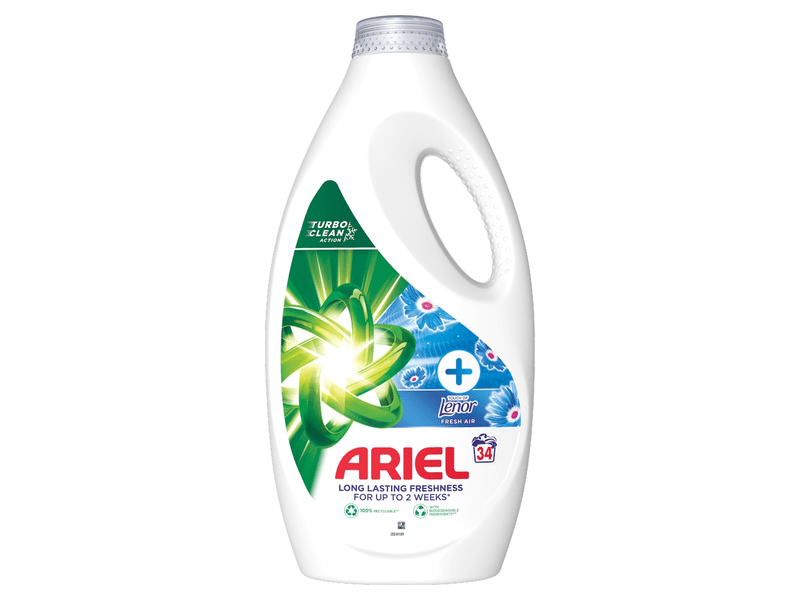 Ariel +Touch of Lenor Fresh Air Folyékony mosószer, 1.7 l
