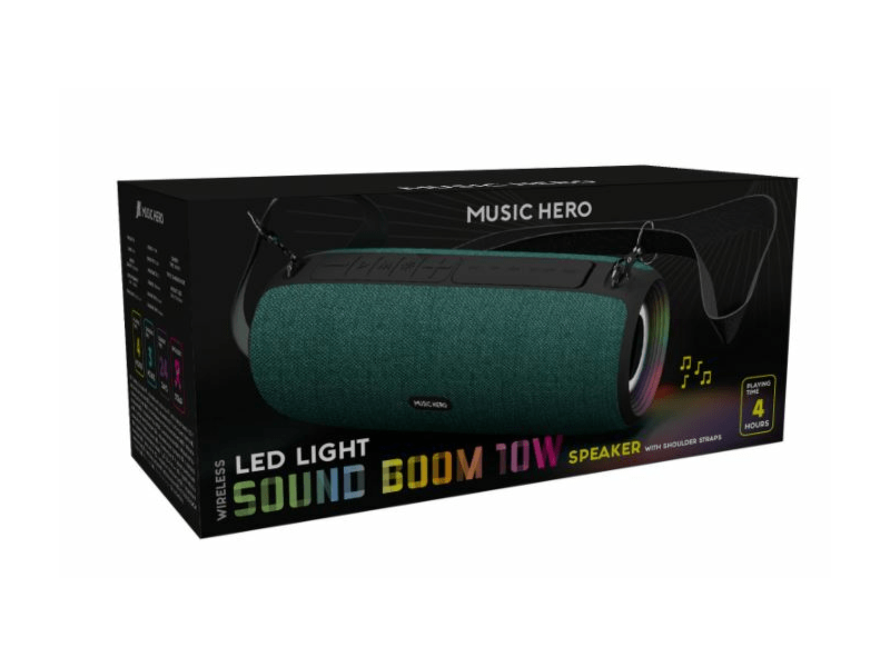 MH Sound Boom Hangszóró, 10W, zöld