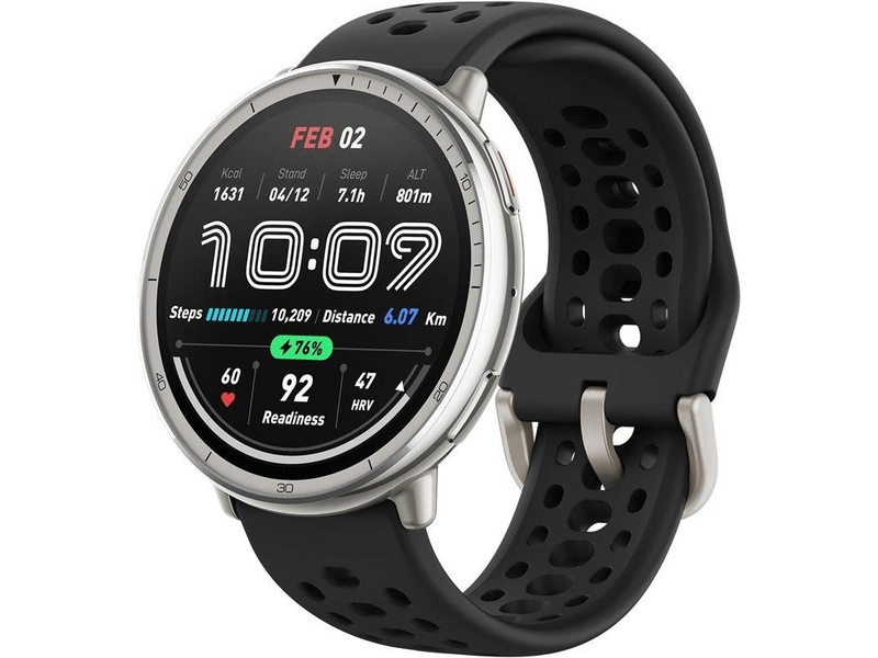 Amazfit Active 2 Okosóra, szilikon szíj, fekete