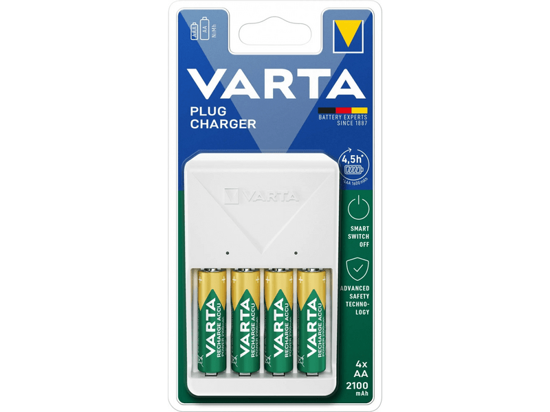 Varta Plug punjač + 4x AA punjive baterije