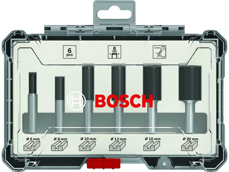Bosch set glodala s prihvatom od 8 mm, 6 komada (2607017466)
