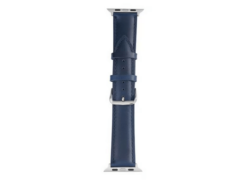 Gigapack Apple Watch Series/Ultra Bőr hatású szilikon pótszíj, sötétkék (142793)