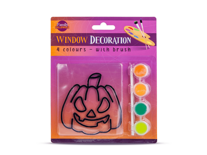 Family 56548C Halloween-i kifesthető ablakdekor - tök