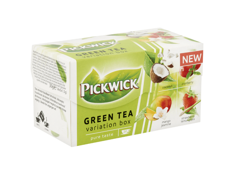 Pickwick Gyümölcsös Variáció zöld tea, 20 db