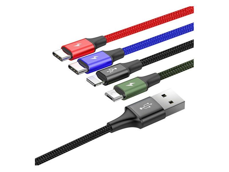Baseus Rapid 4-in-1 USB kábel, 1.2m, fekete (CA1T4-B01)