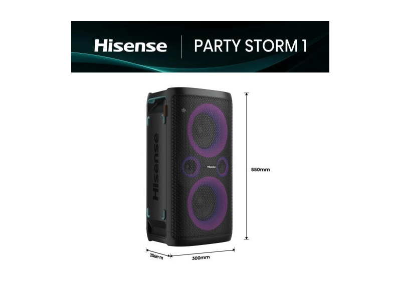 Hisense Party Storm 1 Bluetooth zvučnik za zabave s 2 mikrofona