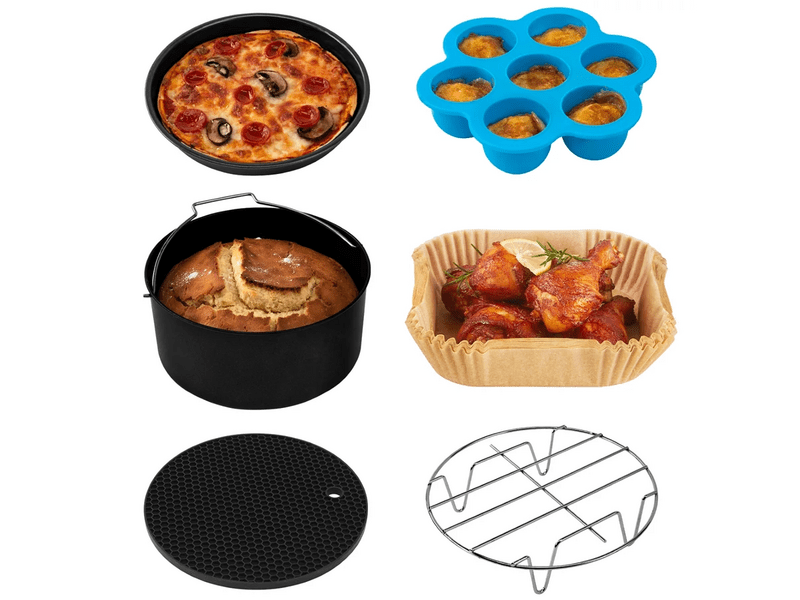 Cosori 6 részes forrólevegős sütő tartozékkészlet (C158-6AC-EUR)