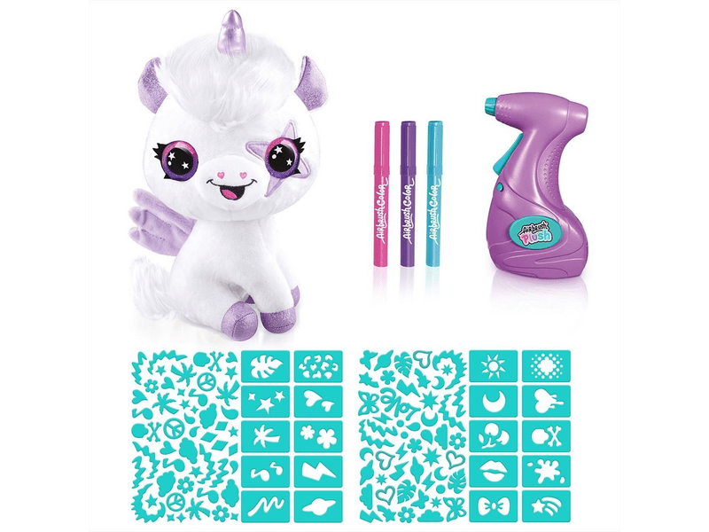 Airbrush Plush Színezhető sötétben világító unikornis (OFG274)