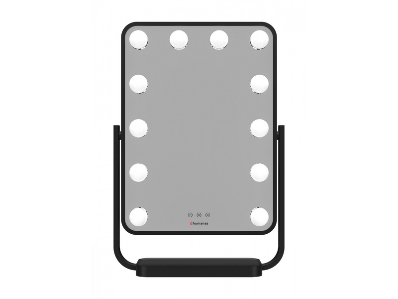 Humanas HS-HM01 Ogledalo za šminkanje s LED osvjetljenjem, crno