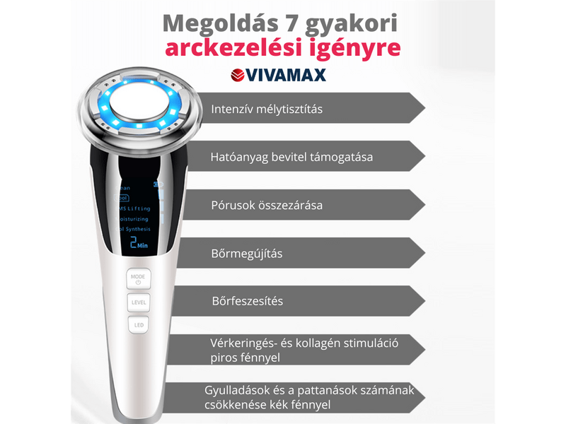 Vivamax Hot&Cool arckezelő készülék EMS technológiával (GYVAK1)