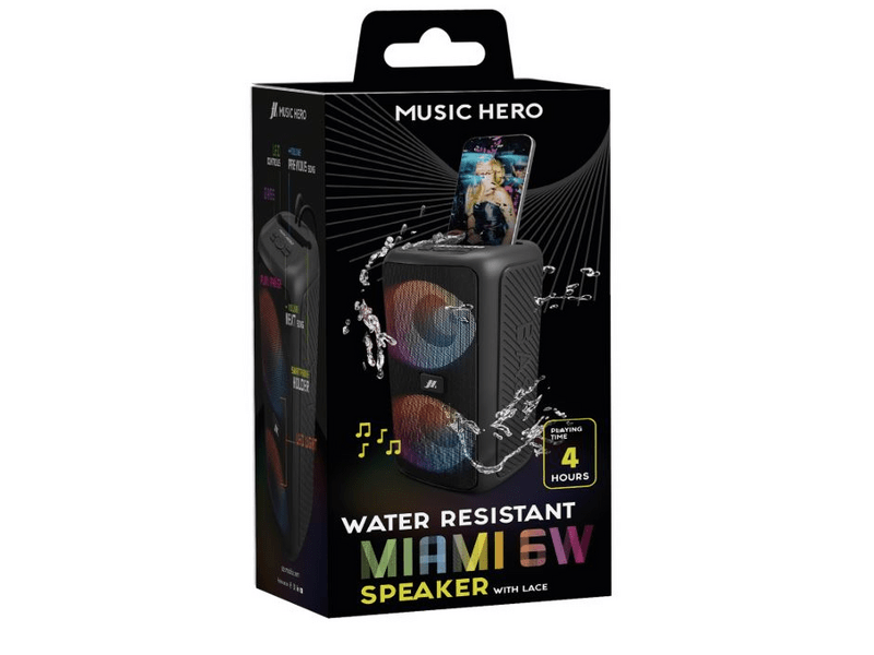 Music Hero Miami Bluetooth zvučnik (MHSPMIAMI6BTK)