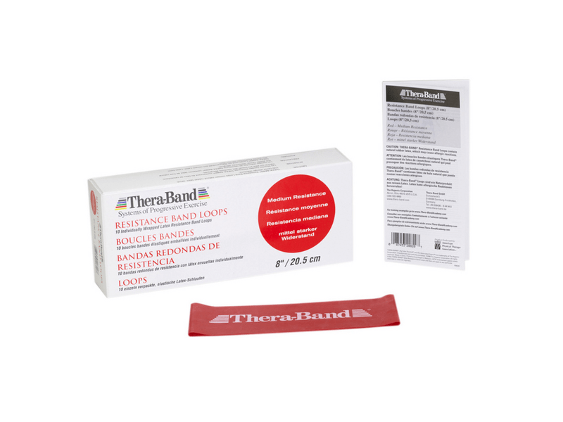 Thera-Band Loop gumiszalag hurok, közepes - piros (10546)