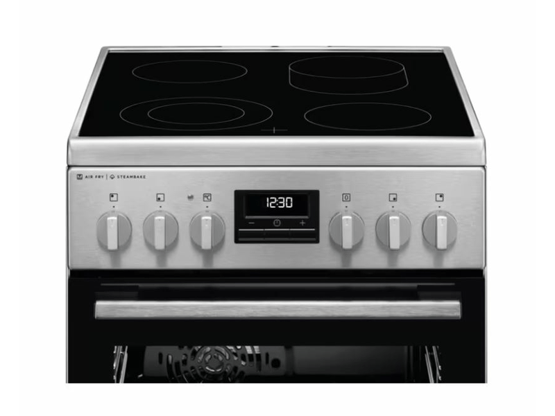 Tűzhely kerámialapos,4 főzőzóna, inox