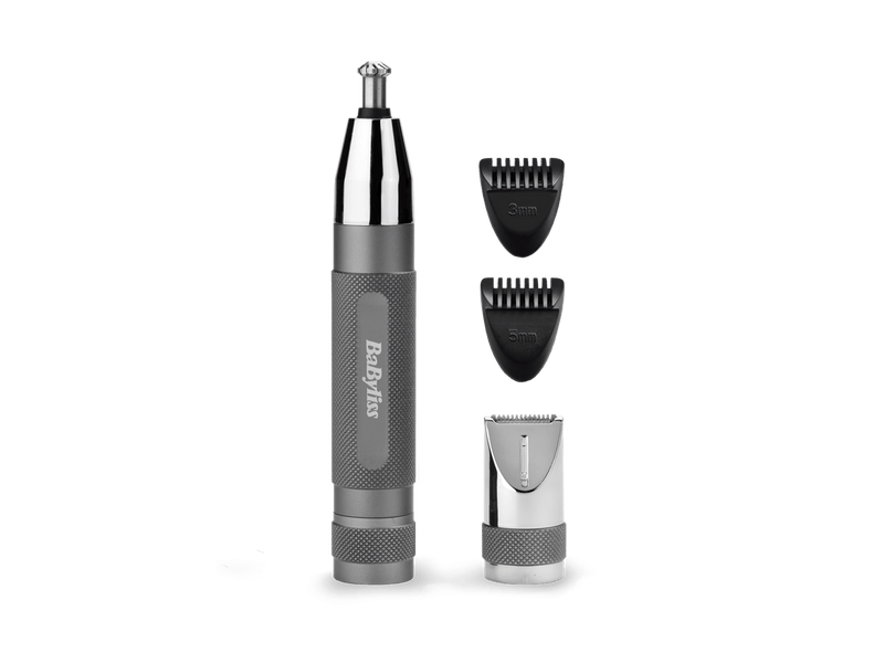 BaByliss E116E Super X-Metal Series Orr- és fülszőrzetnyíró szemöldök trimmerrel, szürke-ezüst