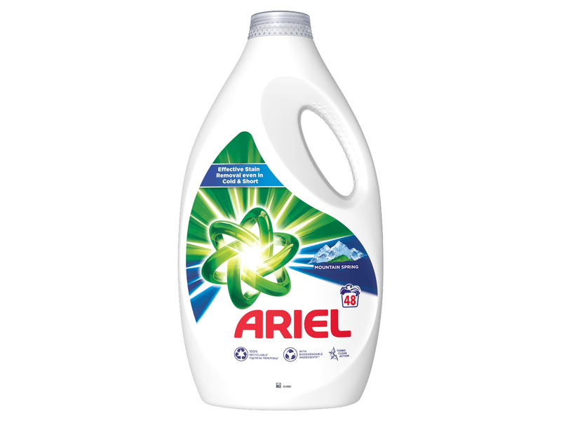 Ariel Mountain Spring Folyékony Mosószer 48 mosáshoz, 2.4 l