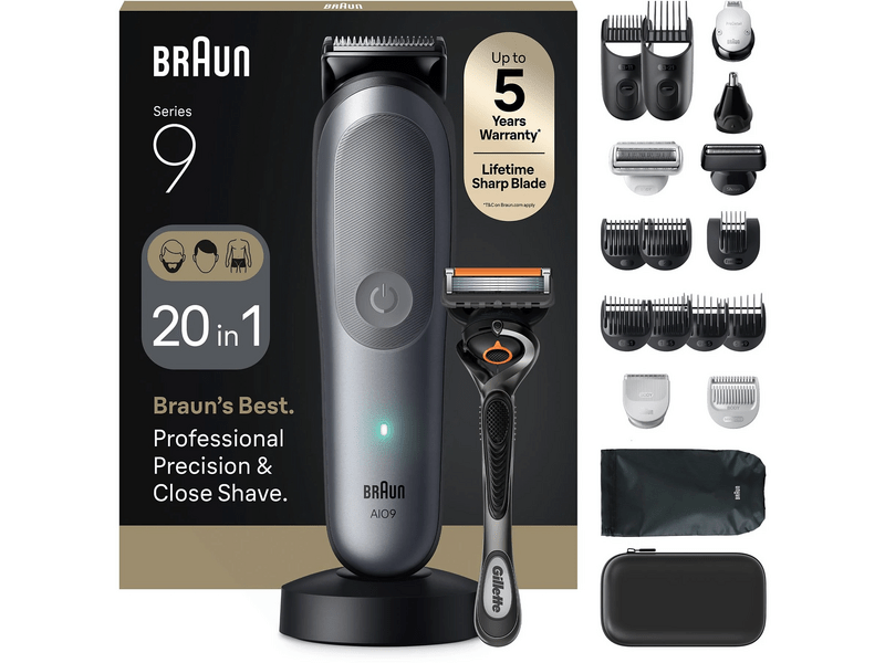 Braun All-in-One Series 9 20 az 1-ben Szőrtelenítőkészlet (AIO 9500)
