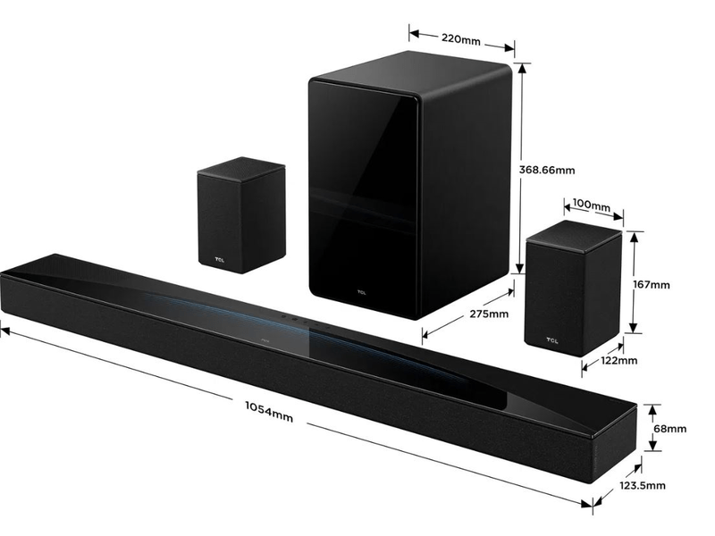 TCL Q85HE 7.1.4 Dolby Atmos,860 W